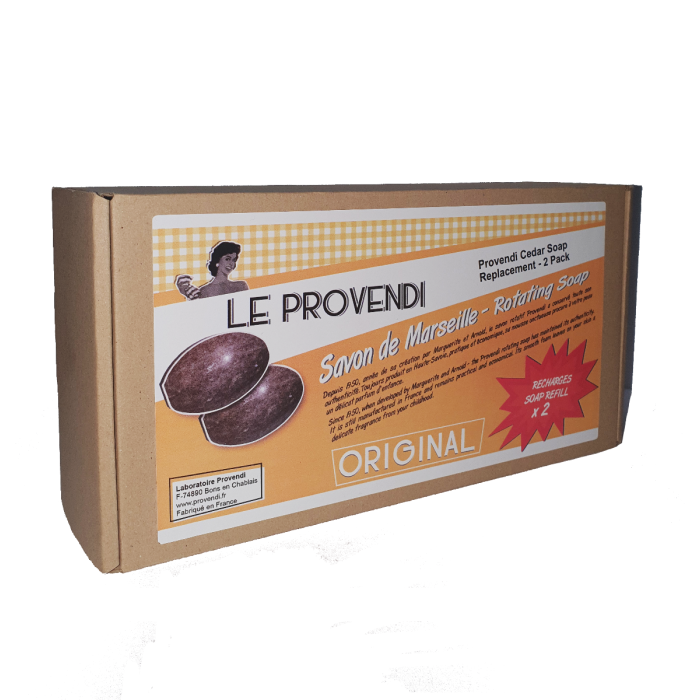 Provendi Rotating Cedar Soap and Holder 